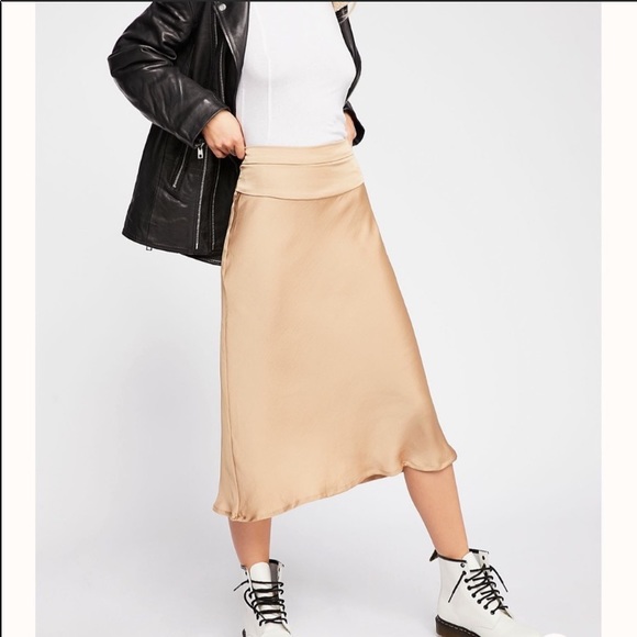 FP free people praline skirt Normani bias size 2 - Picture 2 of 9